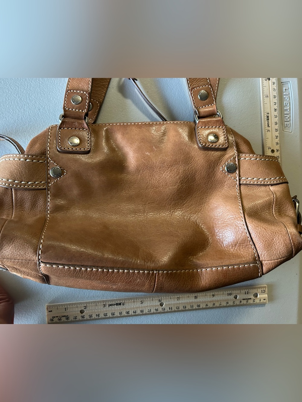 Fossil Leather Tan Women's Shoulder Bag